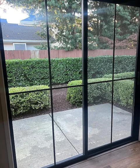 slider in 2nd bedroom with access to back yard patio-