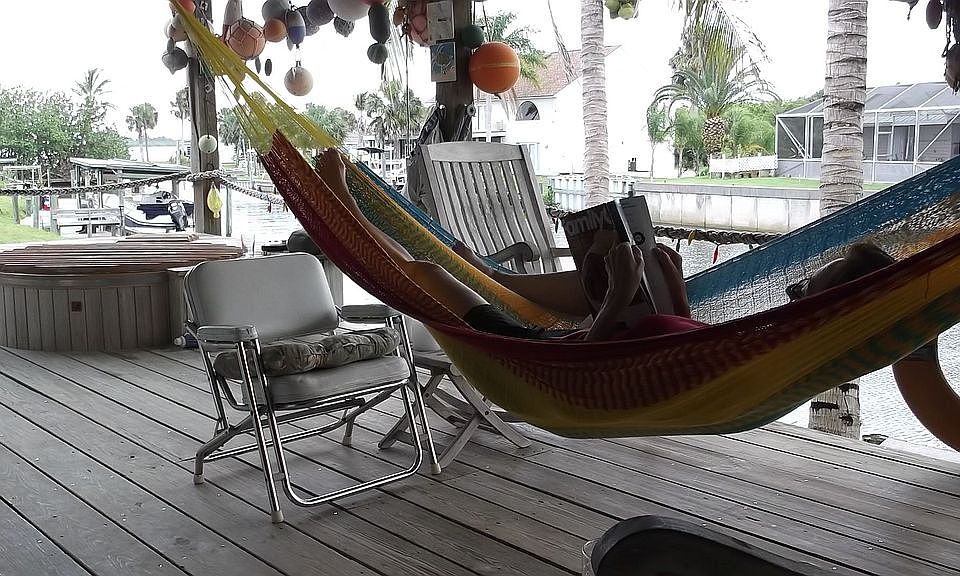 50 ft of covered deck on waterfront