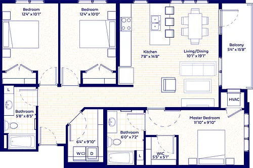Floor plan 3 Bedroom-TC