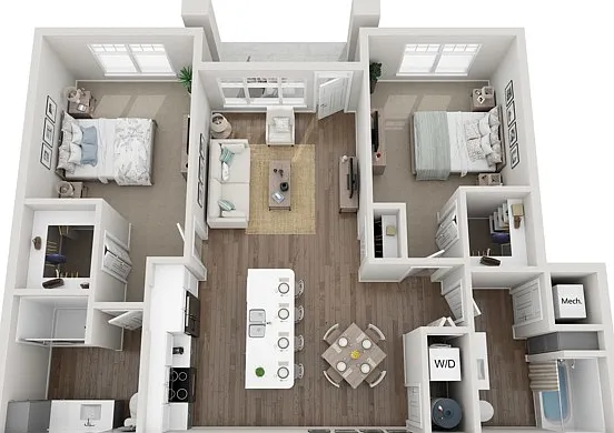Floor Plan 2J | Seasons at Franklin | Apartments in Franklin, WI Floor Plan 2J | Seasons at Franklin | Apartments in Franklin, WI