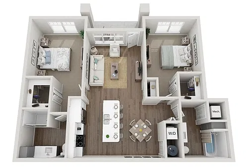 Floor plan 2J