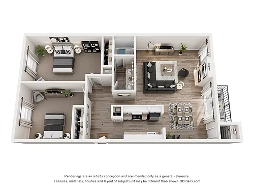 Floor plan Two Bedroom