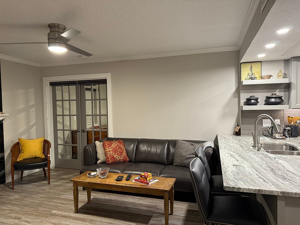 Living room and door to main bedroom