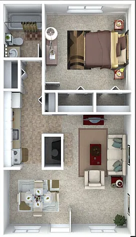 Floor plan Maple 2 Bedroom