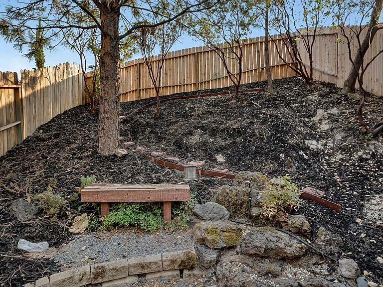 A view of the very back of the backyard.