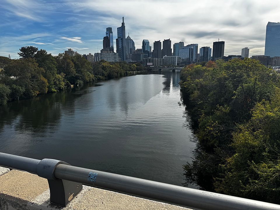 View of city from bridge just 2 blocks from apartment