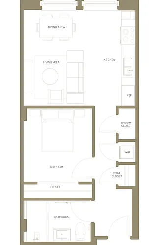 Floor plan One Bedroom B