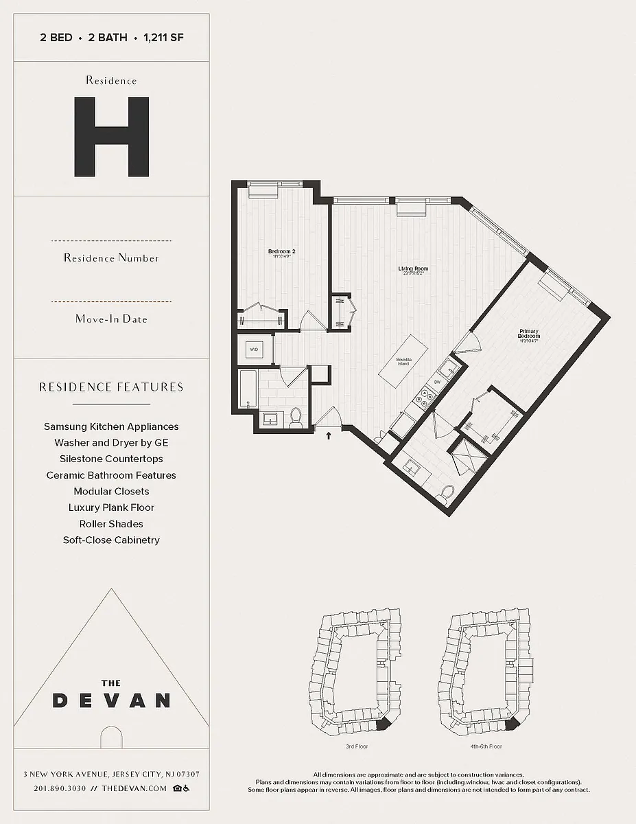 Floor plan 2 Bed 2 Bath H