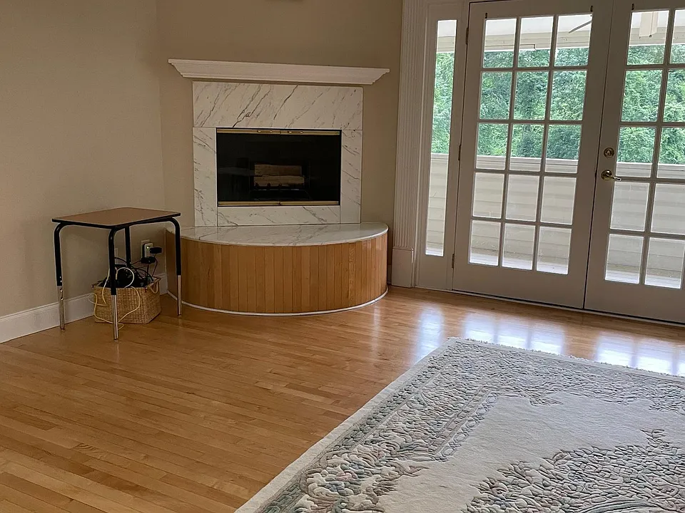 French doors leading to porch
