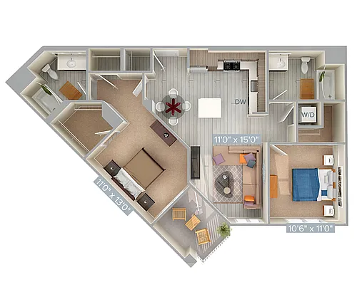Floor plan B2-1010