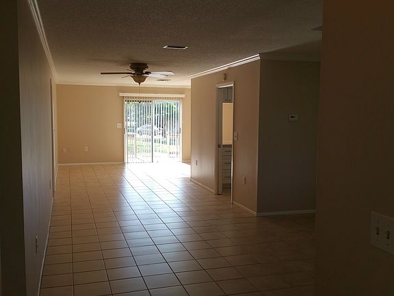 view in from front door, living room to right