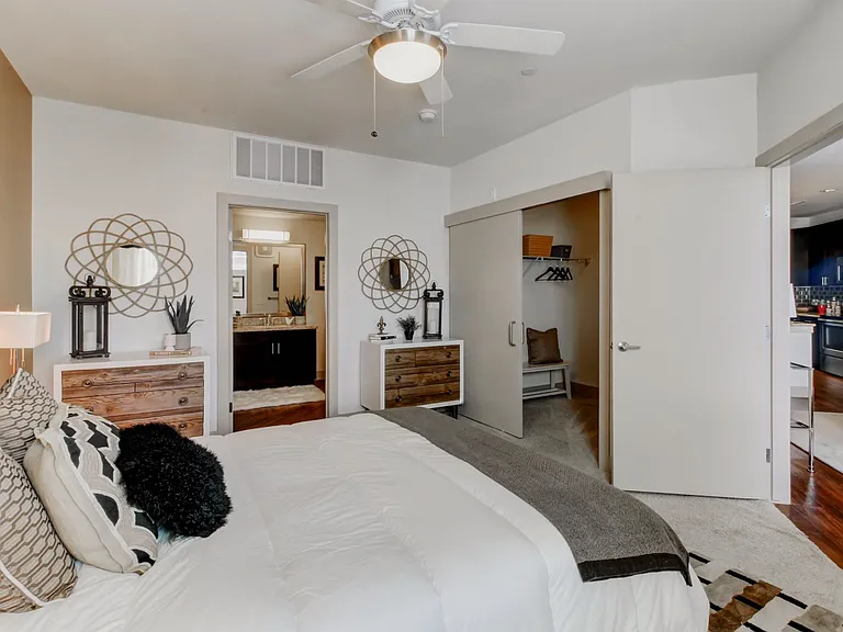 Classic model home bedroom.