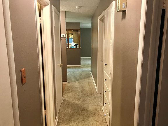Hallway with built in storage