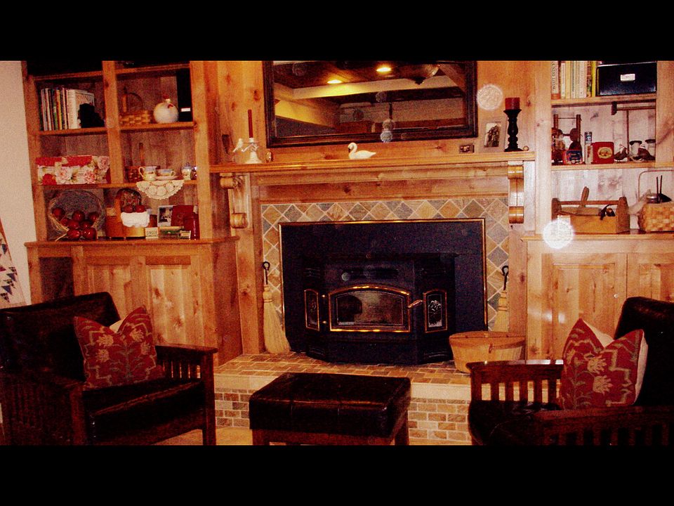 Fireplace off Kitchen