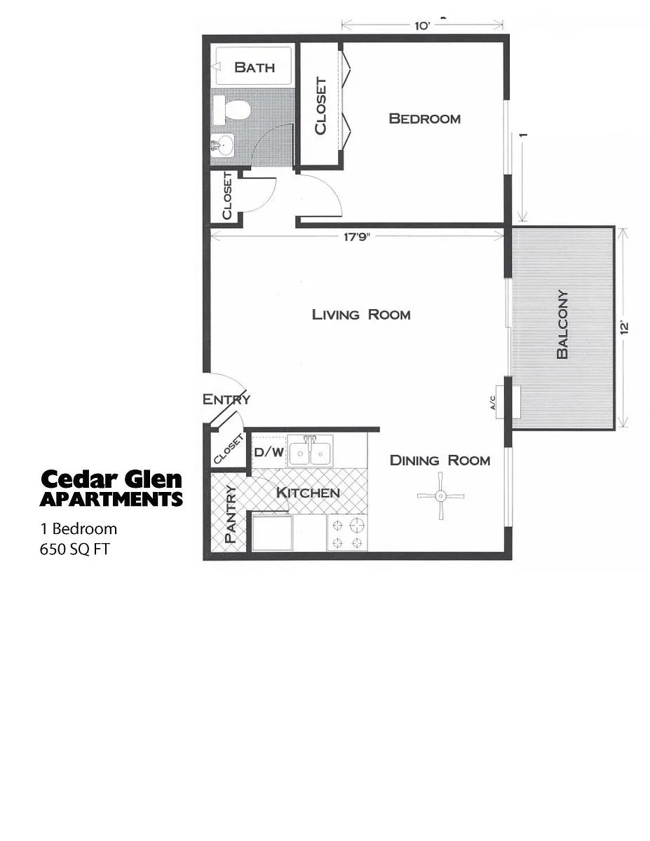 Floor plan 1.1bed