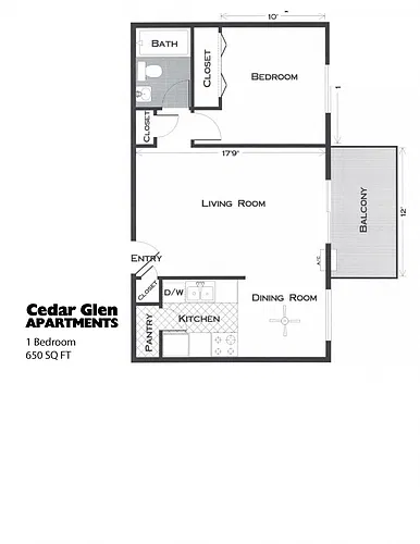 Floor plan 1.1bed