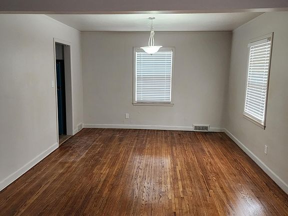 Looking into dining room from living room.