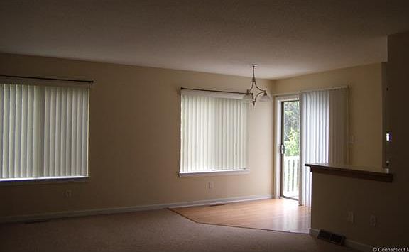 Open living room and dining...