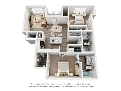 Floor plan Corbusier - Renovated