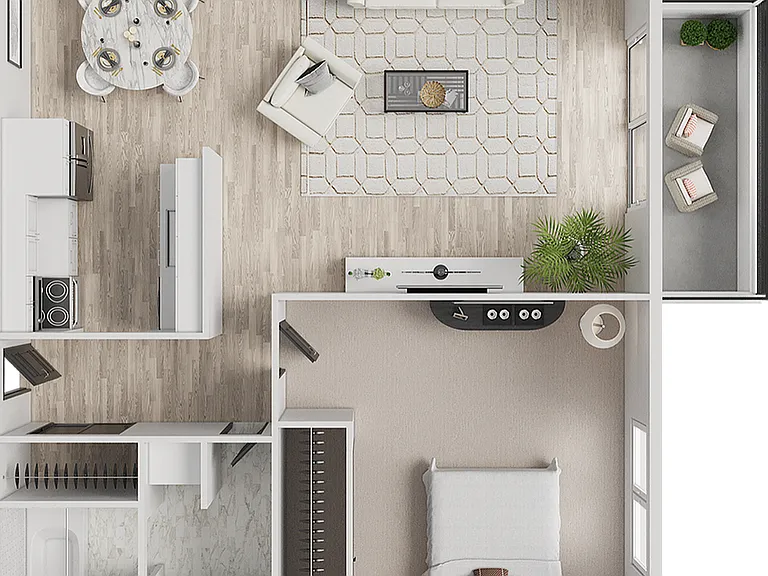 A1 | 1-Bedroom Floorplan A1 | 1-Bedroom Floorplan