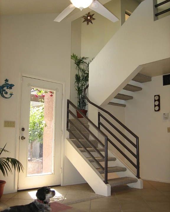 entry and stairway to loft bedroom