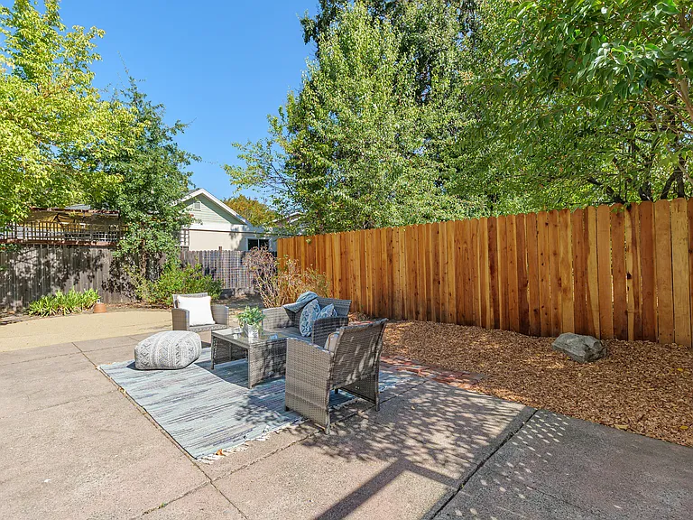 Private, flat yard