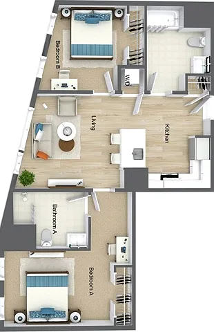 2 Bedroom 2 Bathroom 2 Bedroom 2 Bathroom