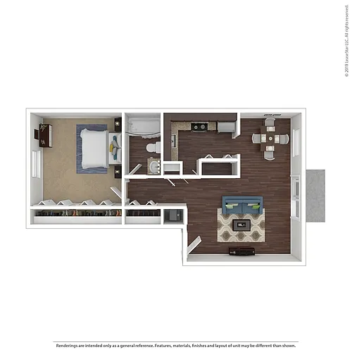 Floor plan Ashton - 1x1