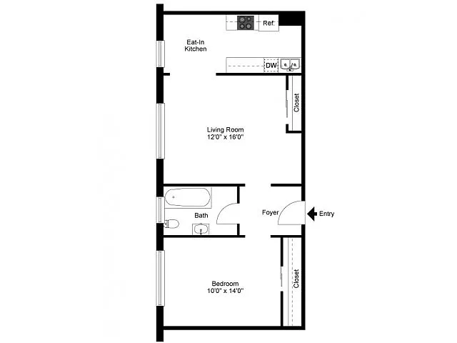 Floor plan One Bedroom
