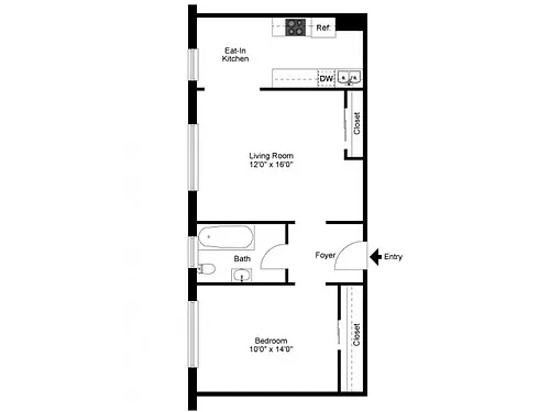 Floor plan One Bedroom