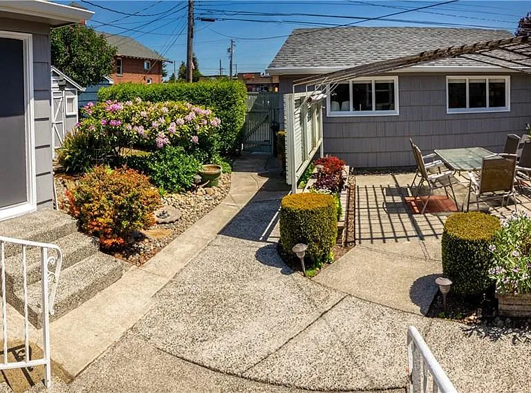 Detached garage in back. Entrance from alley