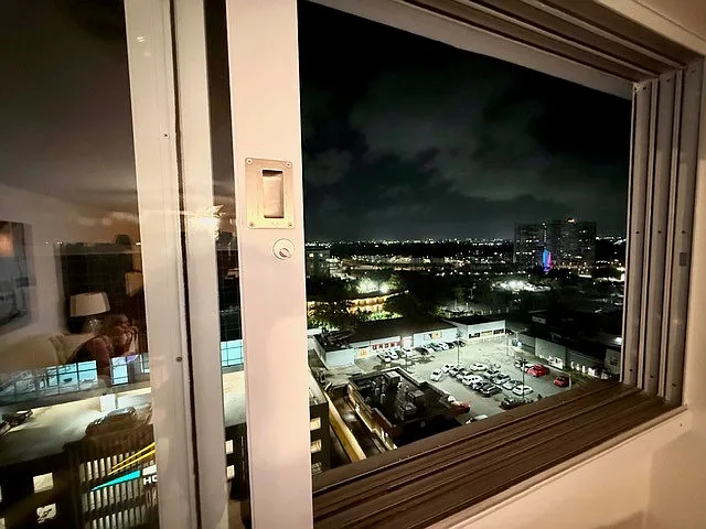 Night view from the window