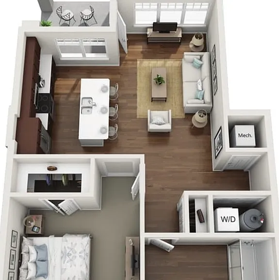 Floor Plan 1.1I | Drexel Ridge Apartments | Apartments in Oak Creek, WI Floor Plan 1.1I | Drexel Ridge Apartments | Apartments in Oak Creek, WI