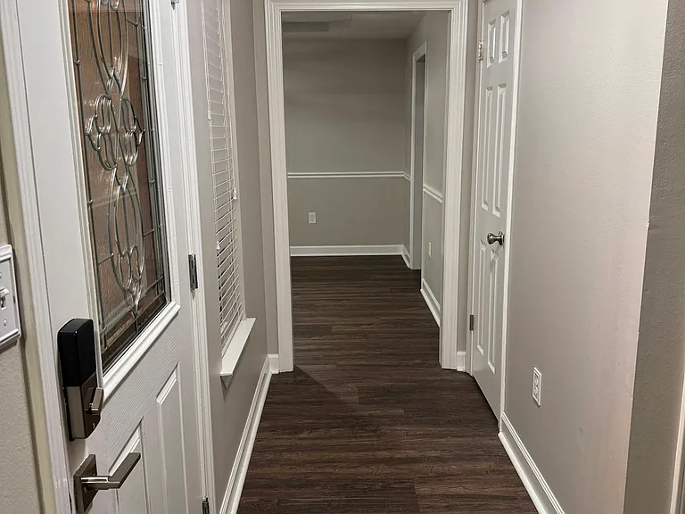 Foyer looking into dining room