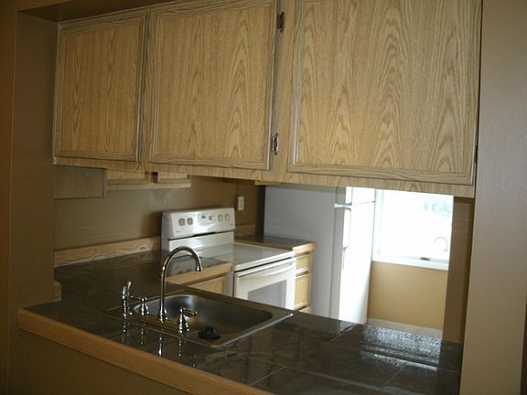 kitchen opens to dining room