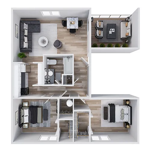 Floor plan 2x1 Standard