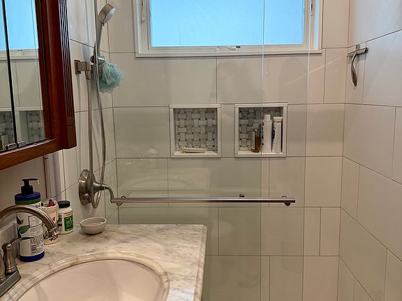 View of newly renovated bathroom