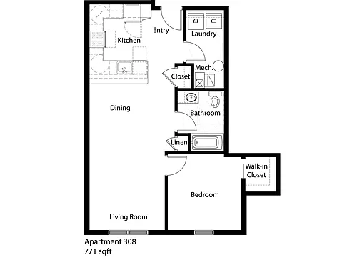 Floor plan 308 - Modern