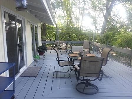 Huge deck looking to the lake