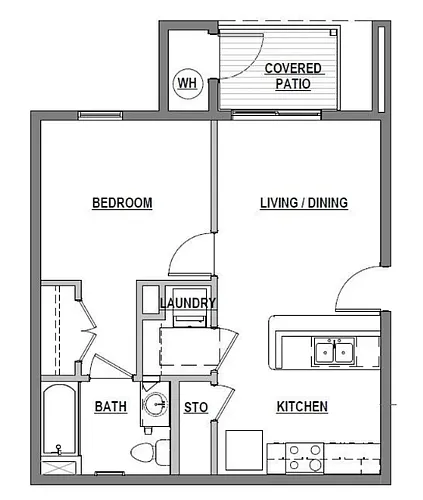 Floor plan One Bedroom