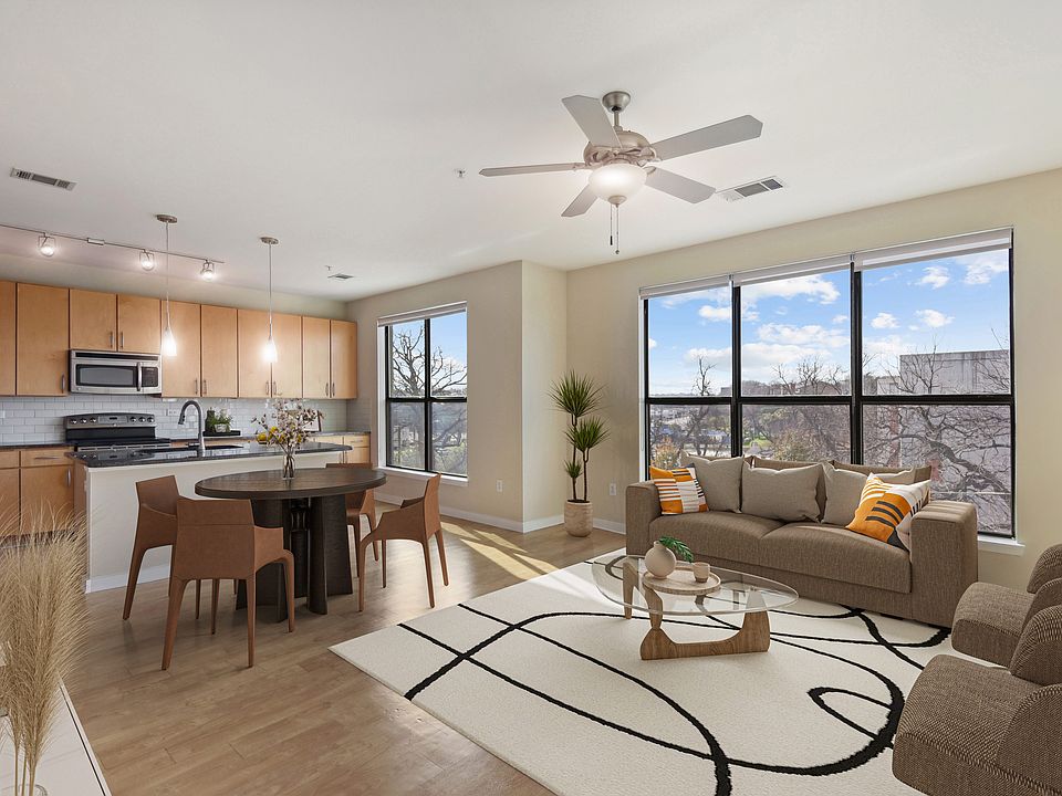 Wide open living areas flooded with natural light