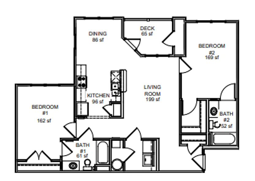 Floor plan 2 Bedrooms