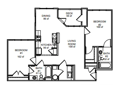 Floor plan 2 Bedrooms