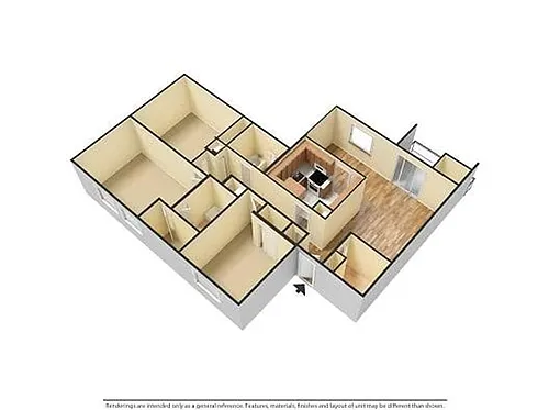Floor plan 3 Bed 2 Bath