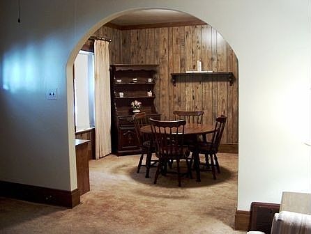 Archway separates Living & Dining Rooms