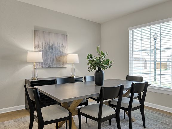 A separate dining room perfect for hosting