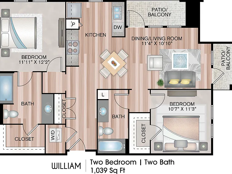 Two Bedroom Floorplan Two Bedroom Floorplan