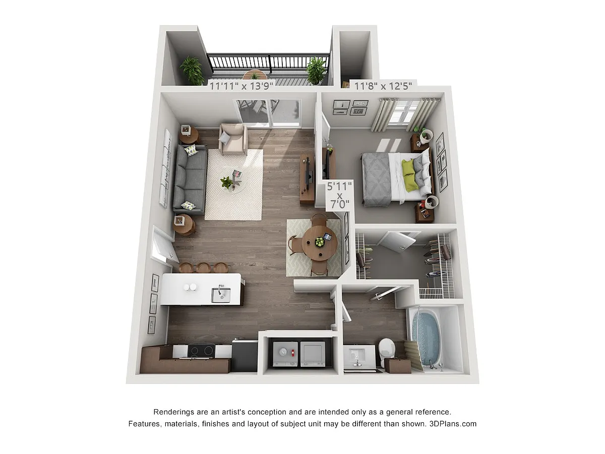 Floor plan Andover Park 1A1