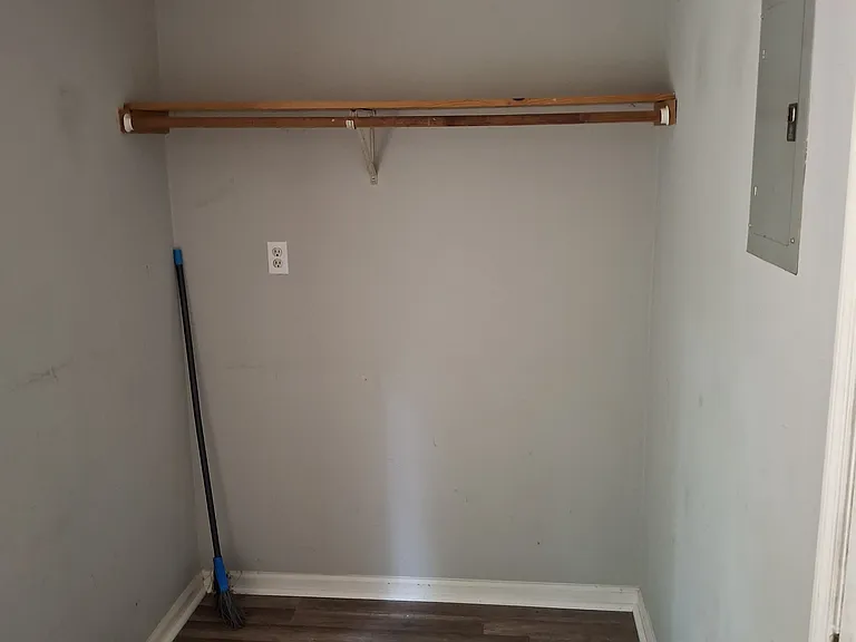Coat room from rear entrance