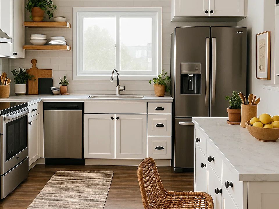 AI staged kitchen